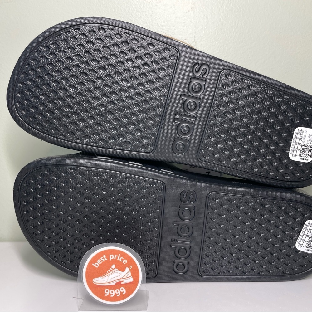 adidas - M6/W7 - M7/W8 - Adilette Aqua Slides Sandals Black F35550 - New - Picture 9 of 10